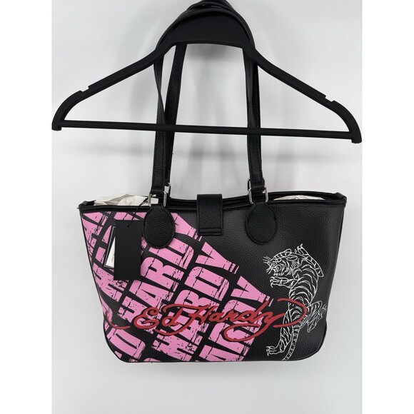NWT Ed Hardy Tote - Sparkling Flowers, Screaming Tiger